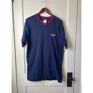 VINTAGE Pro Player Minnesota Twins Baseball V Neck T Shirt‎ Mens Size Large